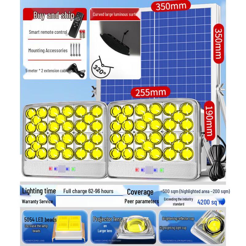 Jundingying Ultra Bright Outdoor Solar Garden Light Kit