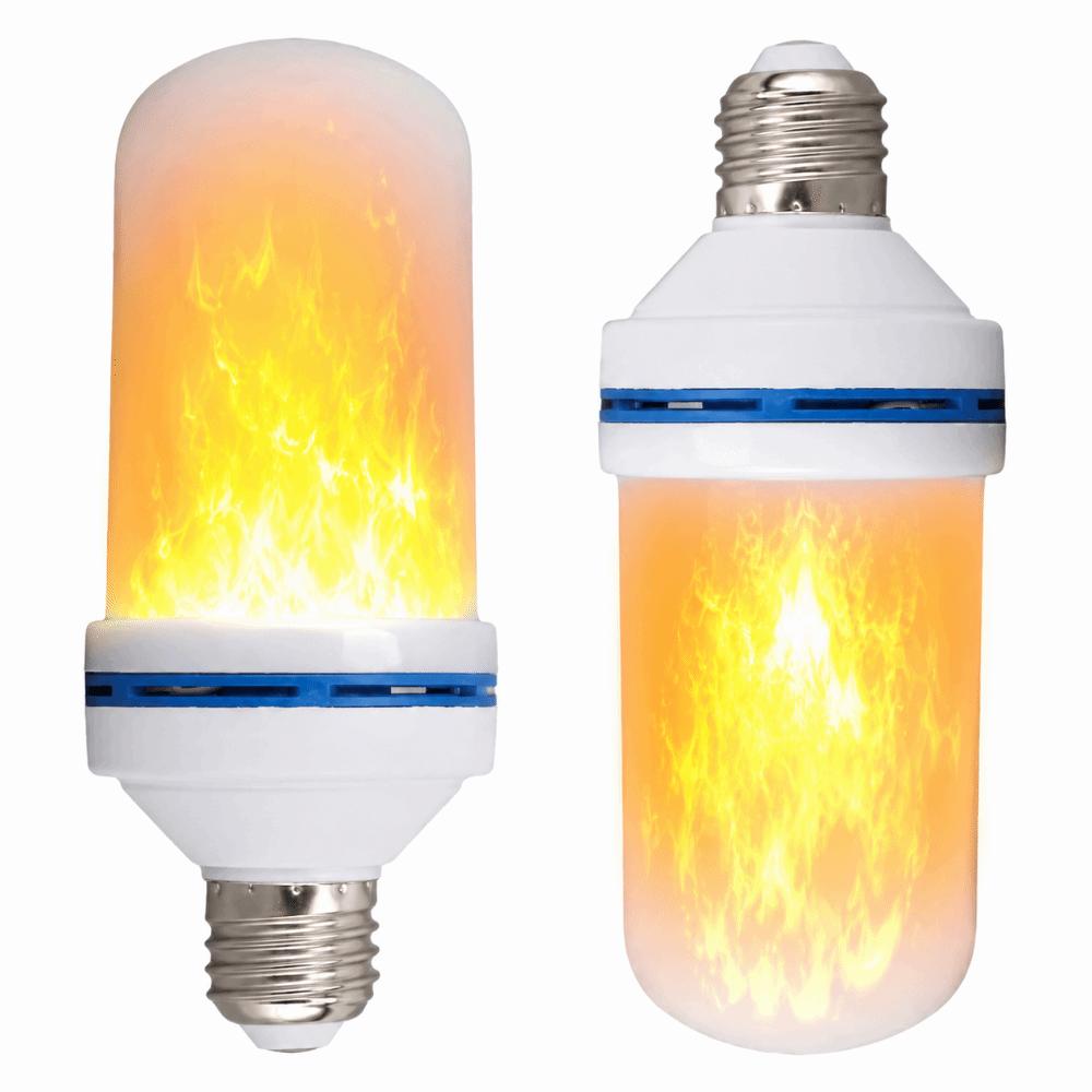 2 Pack Gravity Sensor LED Flame Light Bulbs 4 Modes Flickering Light Bulbs  Halloween
