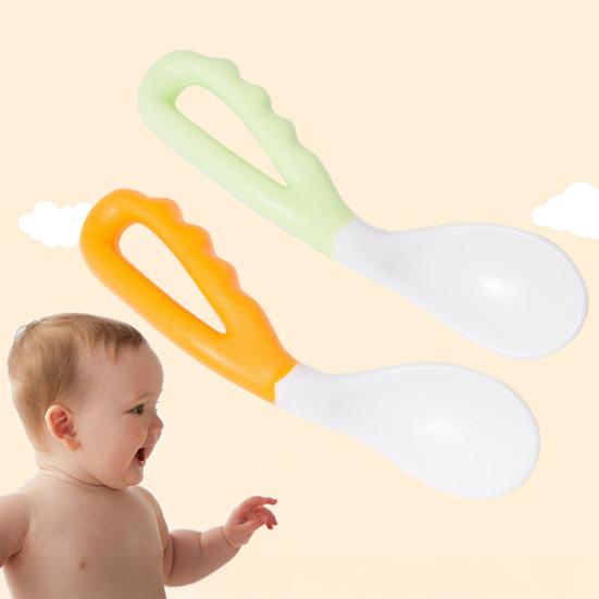 Bendable Spoons for Infants Baby Training Spoons Easy-Grip Handle Reusable Dining