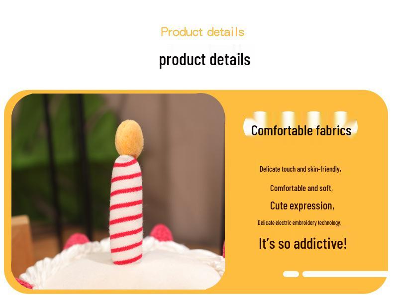 Douyin Xiaohongshu Cherry Red Velvet Cake Plush Doll Gift