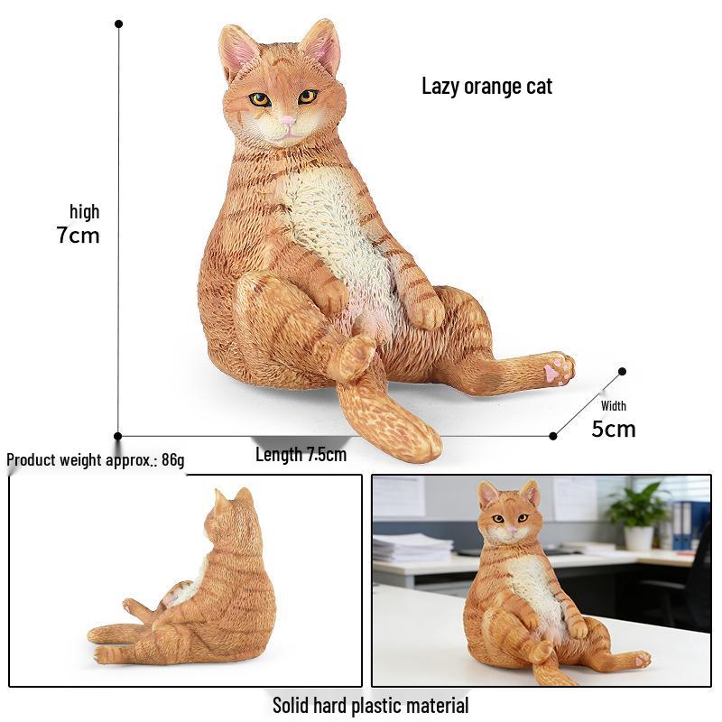 Realistic Exotic Orange Tabby Cat Heart Model Ornament