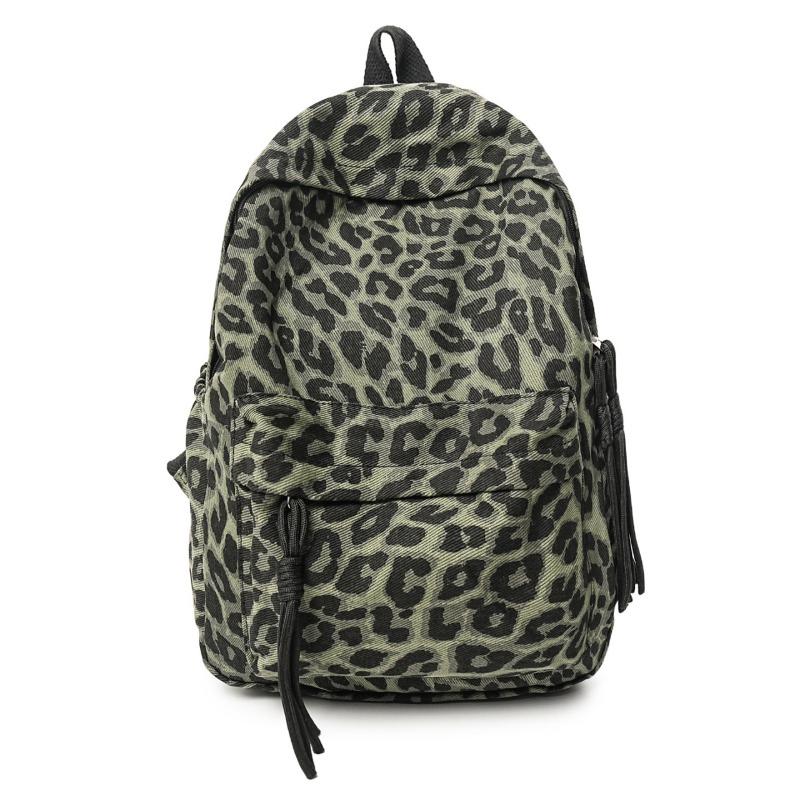 New Fashionable Leopard Print Backpack for Women, Versatile Casual Travel Backpack, Spicy Girl Style Backpack, Instagram Niche