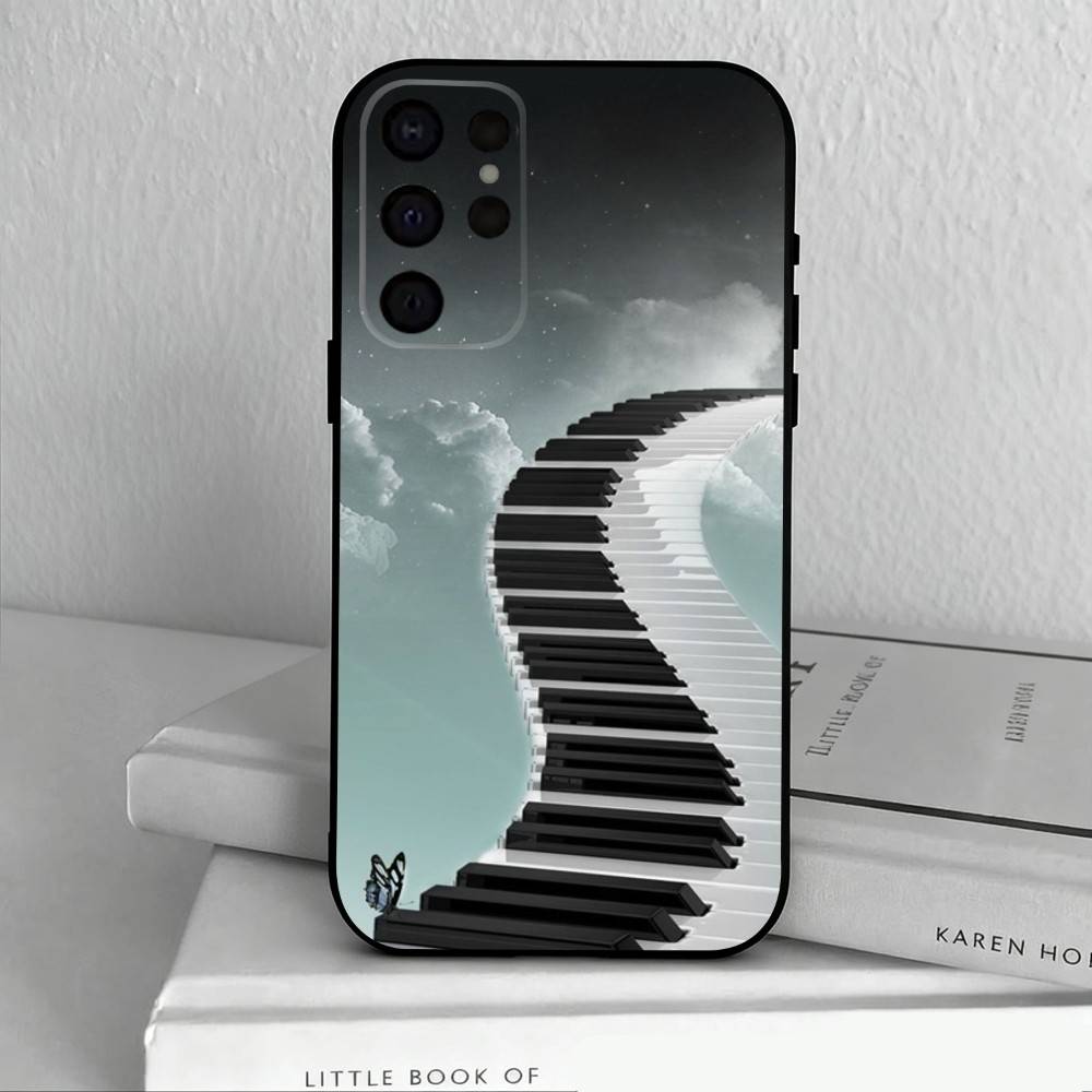 Keyboard Art Piano   Phone Case For Samsung S25,S24,S21,S22,S23,S30,Ultra,S20,Plus,Others Soft Black Cover