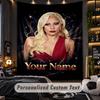 Personalisierte Wandtapisserie, Lady Gaga Individuell Bedruckter Name, Stoff-Wandkunst für Innenraum-Hintergrund