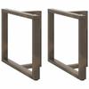 VidaXL Dining Table Legs In T-Shape, 2 Pieces, Black, 100 X 35 X (72-73) Cm, Steel 4013071