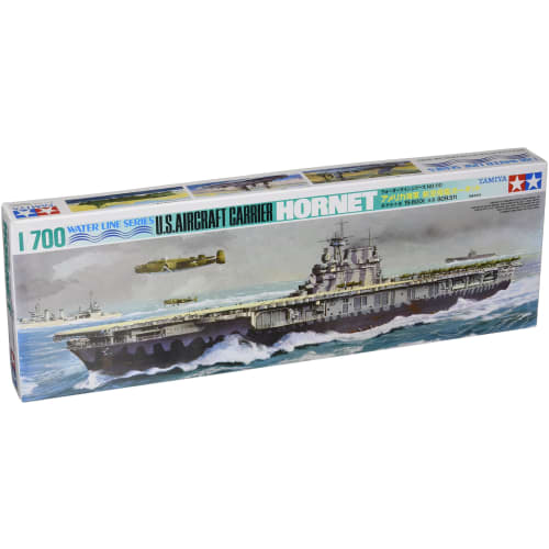 Tamiya 1/700 Waterline Series No. 705 US Navy Aircraft Carrier USS Hornet Plastic Model Kit 77510