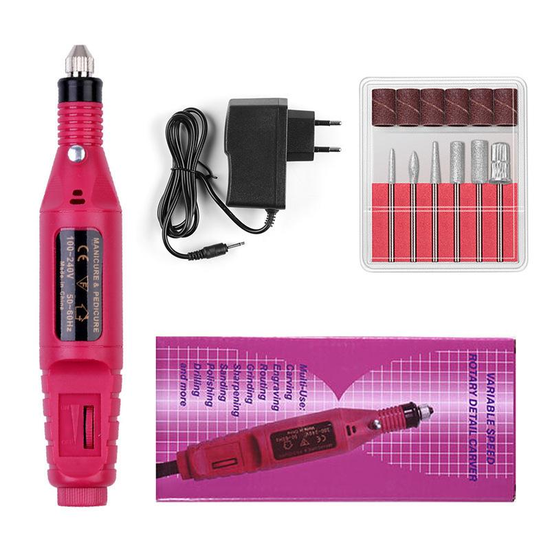 

Портативная электрическая пилка для ногтей, акриловая художественная пилка, набор для маникюра и педикюра EU Plug