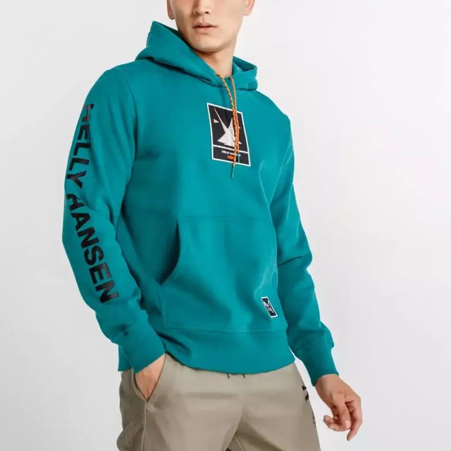 Men's Sweatshirt PUMA x HELLY HANSEN Fleece Lined Thermal Sports Pullover Hooded Long Sleeved Sweatshirt Men's