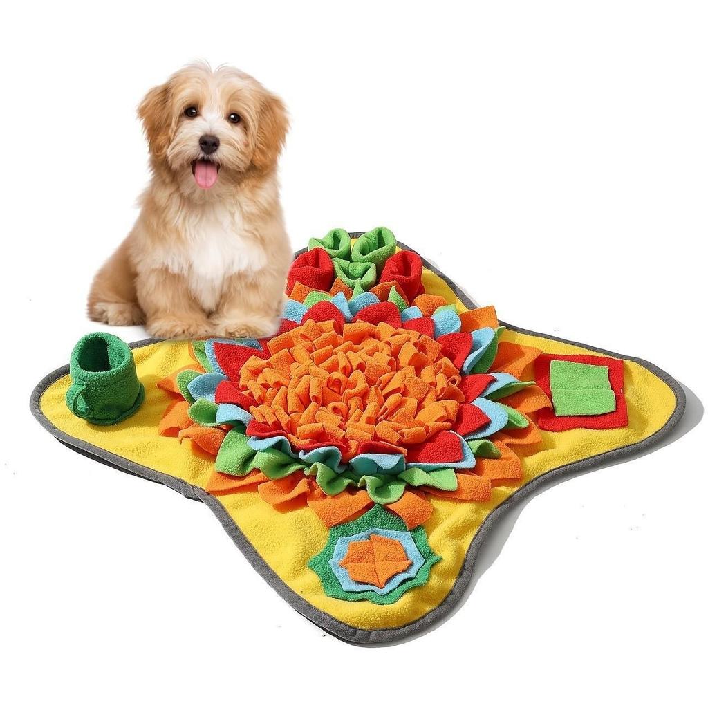 Pet Slow Feed Puzzle Mat: Anti-Choke Sniffing and Foraging Toy for Dogs and Cats