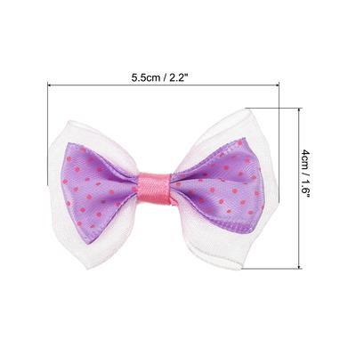100 Pièces 5,5 cm Nœuds à Twist Tie Mini Nœuds Papillon Petits Nœuds en Ruban Satiné Liens Nœud Double Couche pour Loisirs Créatifs Couture Emballage Cadeau