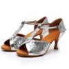 Women Tango Ballroom Latin Waltz Dance Girls Party Shoes High Heeled 7CM