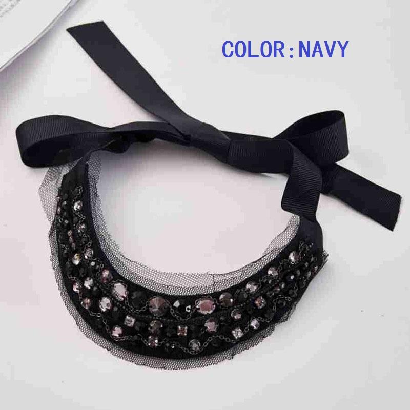 Pearl Women Shirt False Collars Crystal Removable Collar For Women Necklace Fake Collar Detachable Diamond Lacklace Nep Kraagie