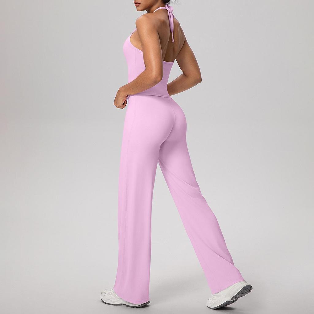 Szybkoschnący zestaw do jogi na ramiączkach: Komfort jak chmurka, Sportowy tył, Spodnie z wysokim stanem