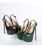 2025 New Stone Pattern Women's Stiletto Sandals 16cm Fish Mouth Waterproof Platform Banquet Dress Shoes Women Shoes
