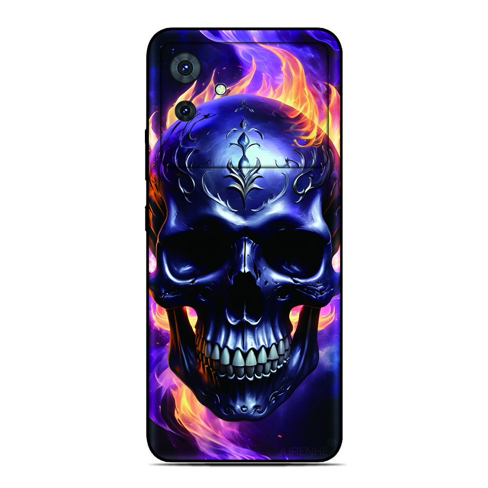 

Flame Skull Phone Case For OPPO A6x A6T A6 A3 A5 Pro A3X A5x 4G 5G A17 A17K A80 A78 A58 A54 A76 A98 A55 A53 A2X Back Cover OPPO A6T 4G 5G