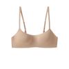 Liquid Foundation Underwear Women's Seamless Skin Tone Small Breasts Gather Not Empty Cup Anti-sagging White T Invisible Summer Half Cup Bra