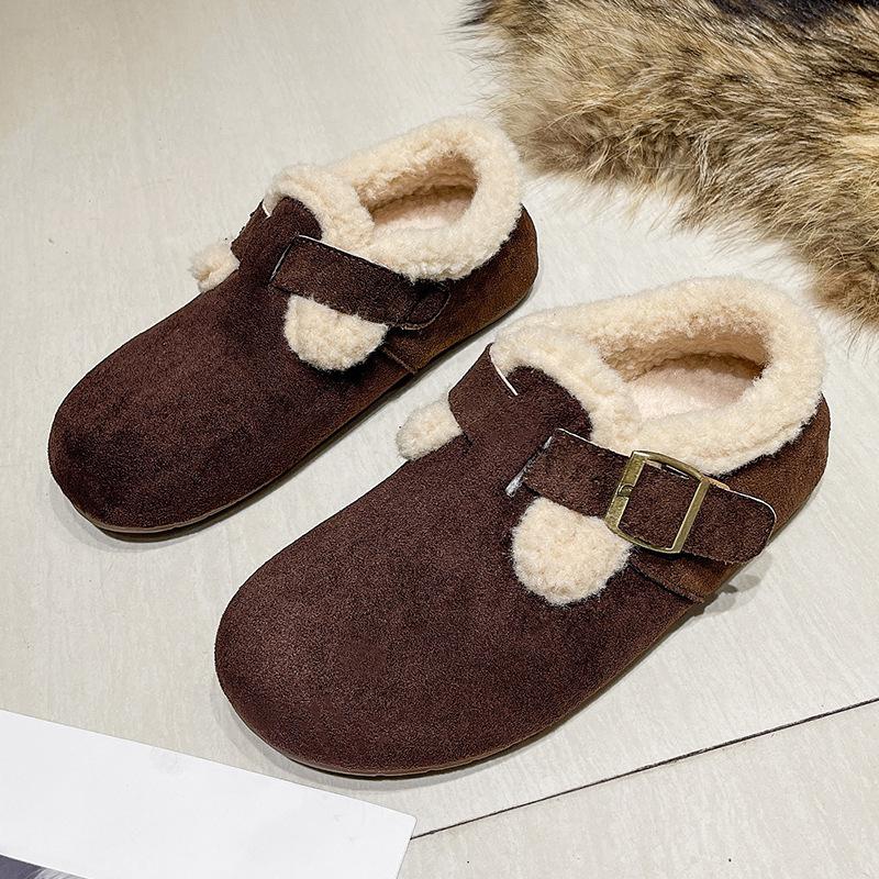 Women's Soft Elastic Winter Warm Winter Cold Padded Snow Boots Thick Soles Non-slip Wear Outdoor Leisure Sports a Footstool Fur Cotton Shoes