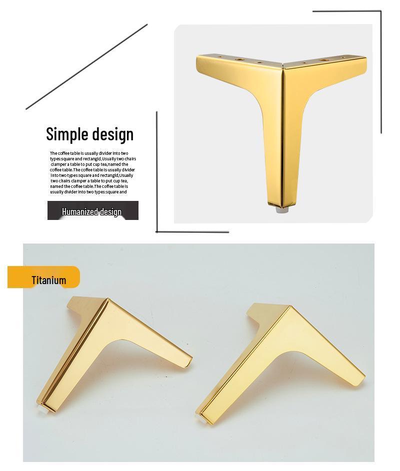 Elegant Tri-Pronged Metal Legs for Furniture: Sofa, Coffee Table, Cabinet, and Bathroom Cabinet Support