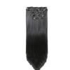 22" Hair Extensions 56cm Natural Hairpieces Straight Synthetic Clip In Hair Extentions Black