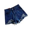 Women Summer Fashion Sexy Denim Shorts High Waist Ripped Loose Wide Leg Jean Short Pants