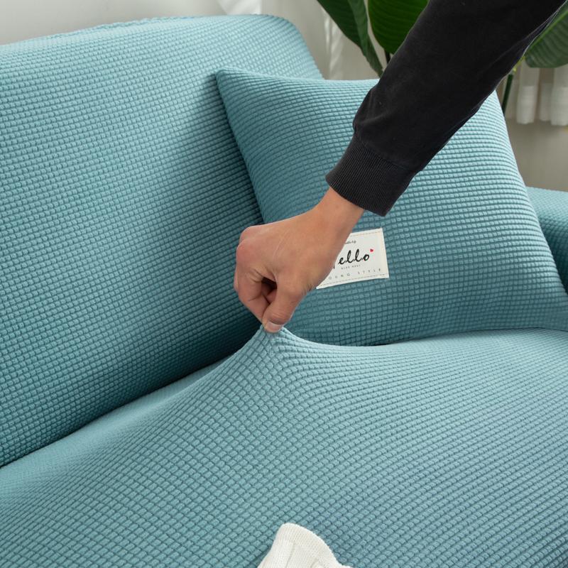 Sofa Covers For Living Room Armchair Cover Elastic Plaid Corner Sofas Cover Couch Slipcover 1/2/3/4/5 Seat Fleece Sofa Cover