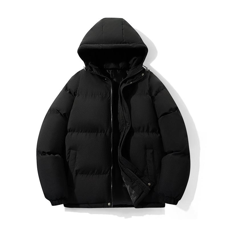 Herre Casual Bomullsjakke Hette Solid Farge Vinter Daglig