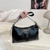 Designer Buckle Armpit Bag Y2k Spicy Girl Handbag Fashion Rivet Shoulder Bag  Women