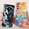 Clear For Samsung A35 5G Case Cute Cat Fashion Butterfly Funny Painted Cover For Samsung Galaxy A35 5G SM-A356E SM-A356B Casing