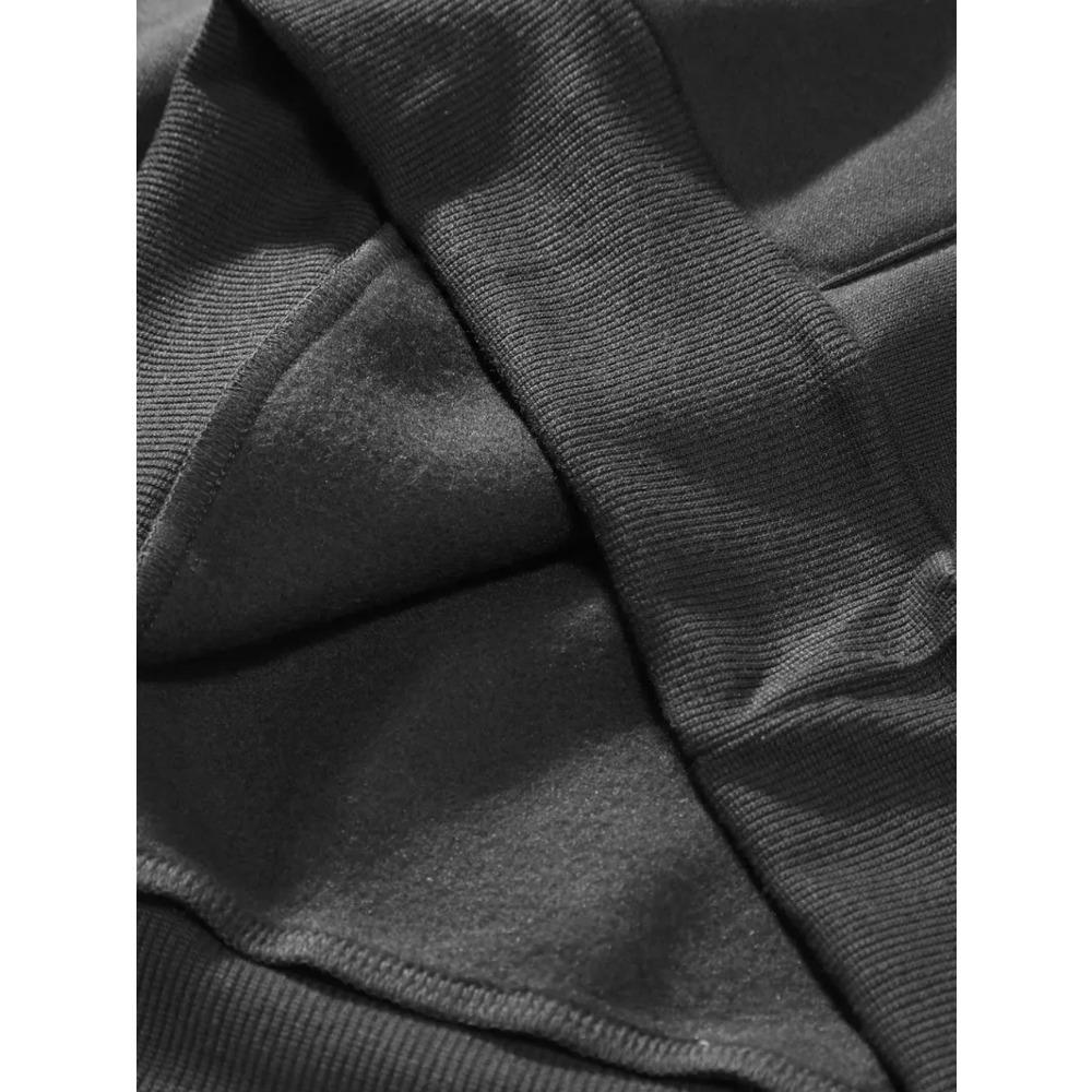 Pánská ležérní mikina s kapucí - Mikina na zip s jedinečným dvouvrstvým designem kapuce