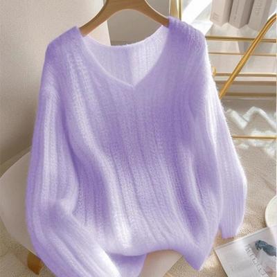 Temperament Pullover Loose and Slimming Versatile, Lazy and Gentle Design, Knitted Sweater, Knitted Top, Women's Clothing