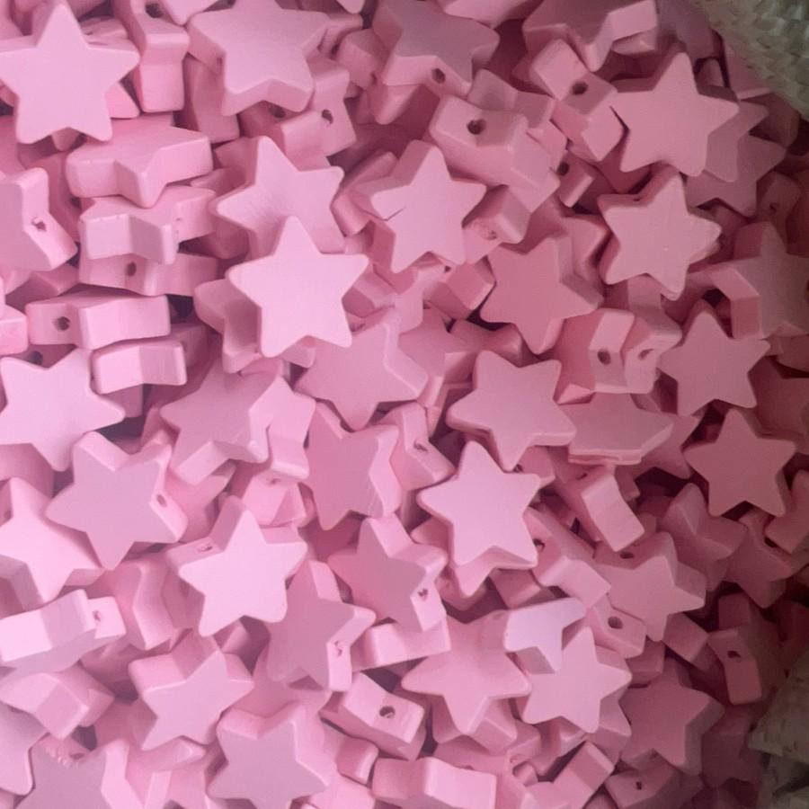 Cross-border Original 20MM Wood Star Beads for DIY Jewelry and Children's Crafts