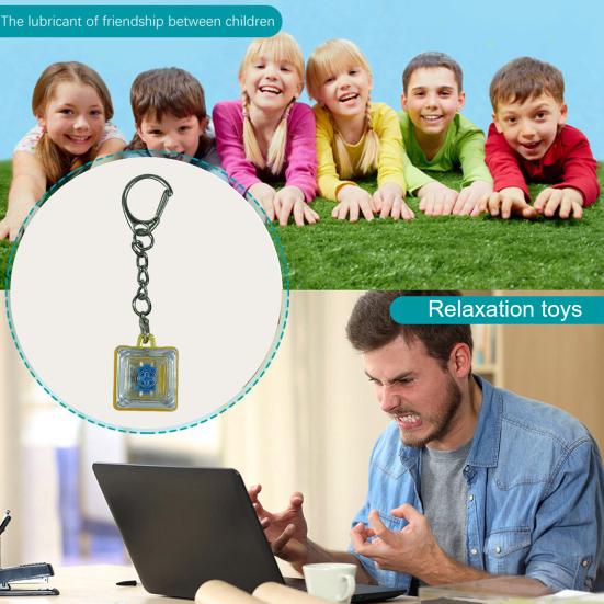 1/10Pcs Keyboard Clicker Stress Relief Toy Anxiety Relief Focus Keychain Pendant Small Portable Lightweight Fidget Toy