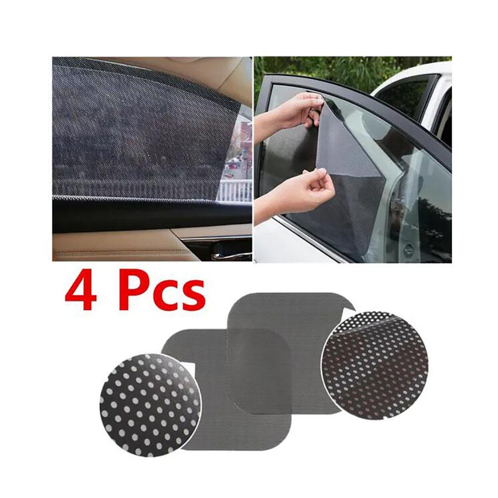 4 Pcs 24.8" X 16.5" Reusable Washable Car Window Tint Film Anti Sunshine Car Window Sun Shade Universal
