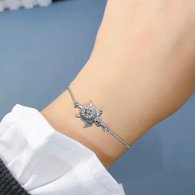 Kaplumbağa Bilezik Ayarlanabilir Parlak Renkli Rhinestones Köpüklü Geometrik Dekoratif Hediye Kadın Kızlar Deniz Kaplumbağası