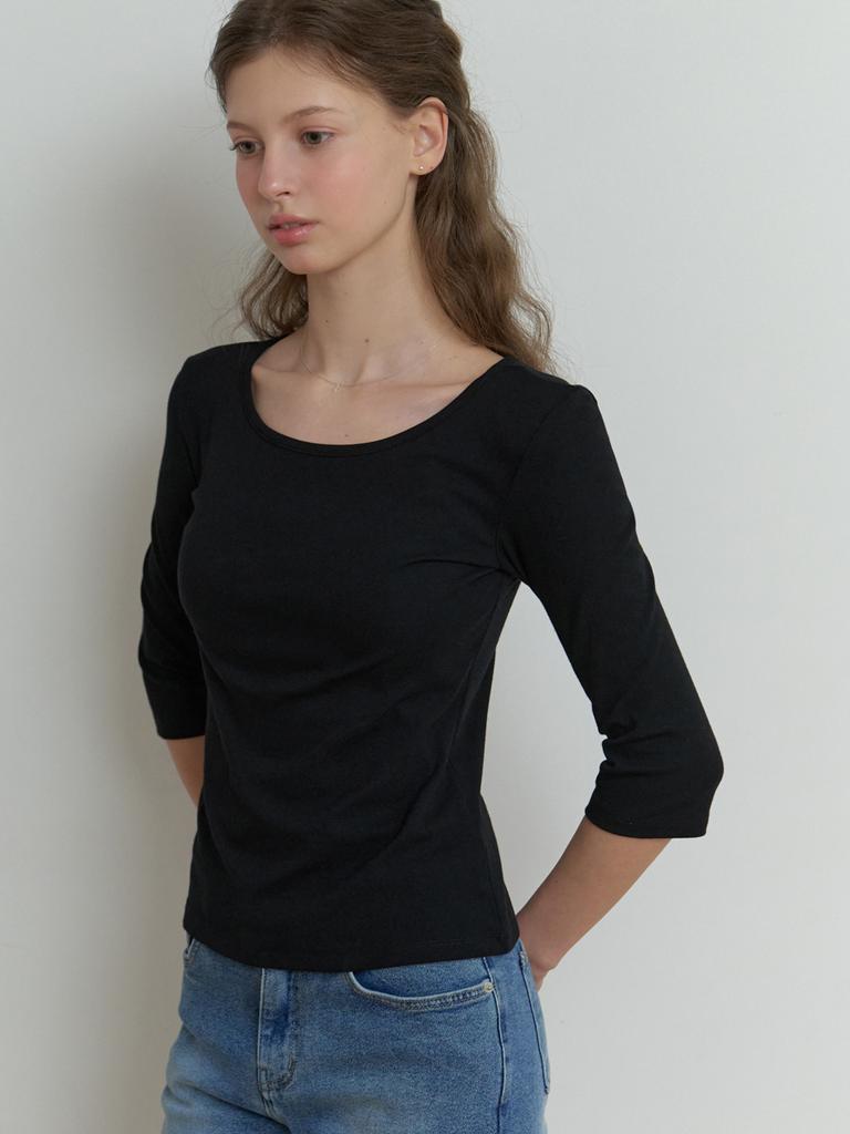 Liel Hata 3/4 Sleeve T-Shirt (Black)