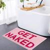 Bibabala Get-Naked Bath Mat, Cute Bathroom Rugs, Non Slip Absorbent Pink Bath Rug, Funny Bathroom Decor, Bathtub Decor Mats,Washable Shower Rug for