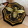 1pc Bee Honeycomb Automatic Open/Close Umbrella with Windproof, 8-Rib Sturdy Canopy, Durable Ribs, Fashionable Design1180A