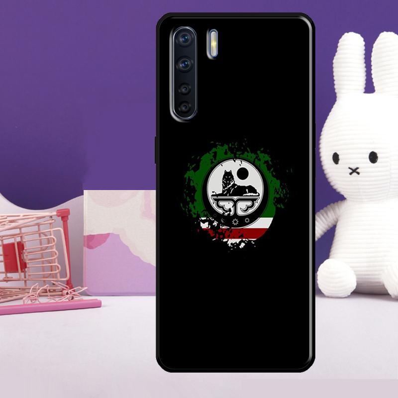 Chechnya Wolf Chechen Flag Case For Oppo A18 A38 A78 A98 A58 A60 A80 A40 A96 A76 A16 A94 A74 A54 A15 A17 A57 A77 A5 Pro