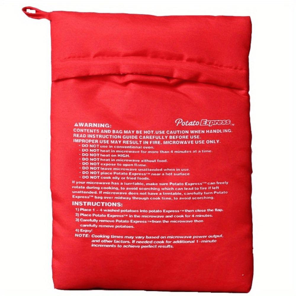 

Мешок для картофеля в микроволновой печи, 1 упаковка многоразовых мешков для приготовления в микроволновой печи, мешочек для запеченного картофеля, красный 1pc