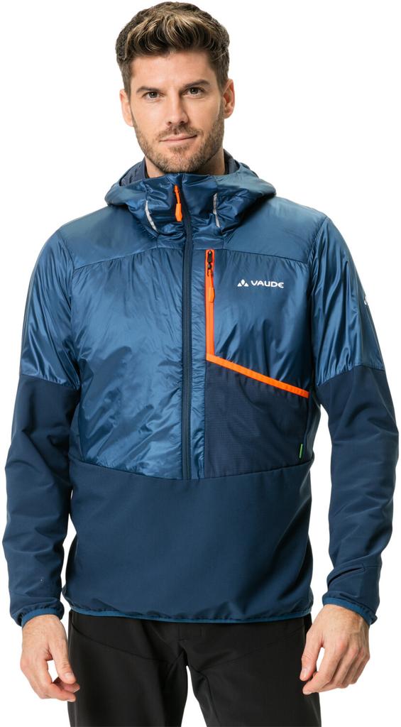 VAUDE Мужская куртка Larice Halfzip Jacket темно-морского цвета