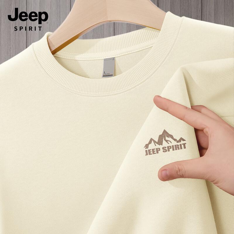 JEEP SPIRIT Men's 2025 Autumn/Spring Round Neck Loose Sweatshirt