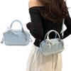 Leather Satchel Handbags for Women Toted Shoulder Bag Sweet Bows Crossbody Bag Purse Top Handle Bag with Removable Strap