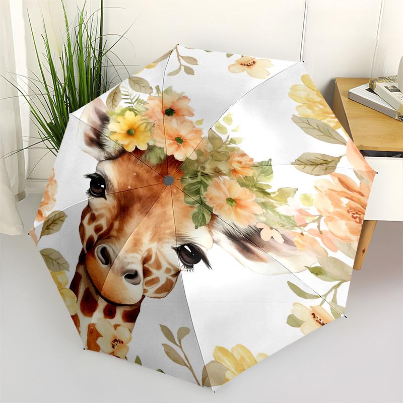 

Giraffe Floral- Automatic Umbrella,Suitable for Men and Women,Suitable for Birthdays, Christmas, Gifts for Fashion Lovers0923b
