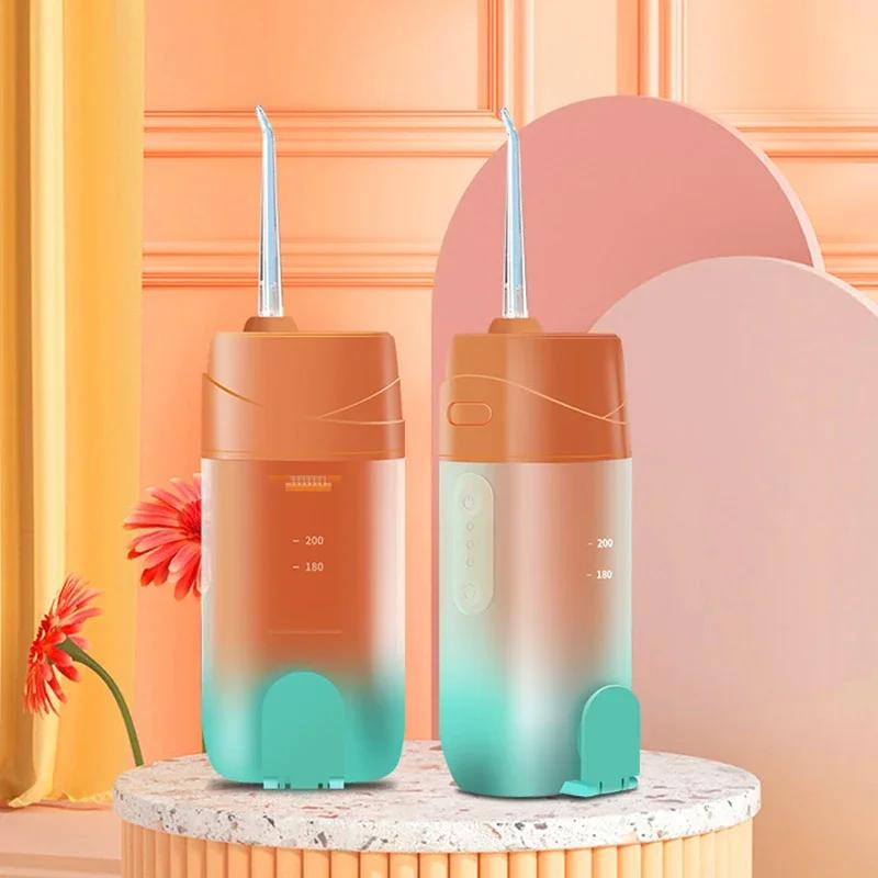 Tragbarer Dental-Wasserflosser, Munddusche, wiederaufladbarer USB-Wasserflosser, Zahnstocher, Mundwaschmaschine für Zahnaufhellung