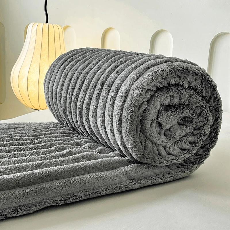 1 Stück Einfarbige Überwurfdecke Antistatisch Kuschelig Weich Warme Decke für Schlafzimmer Wohnzimmer Sofa Reise Camping Überwurfdecke