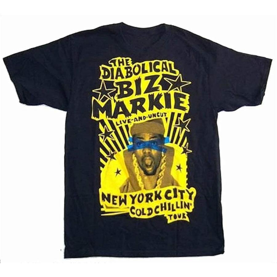 Biz Markie Live Uncut Cold Chillin  Tour Black T-Shirt, Dunkelblau S
