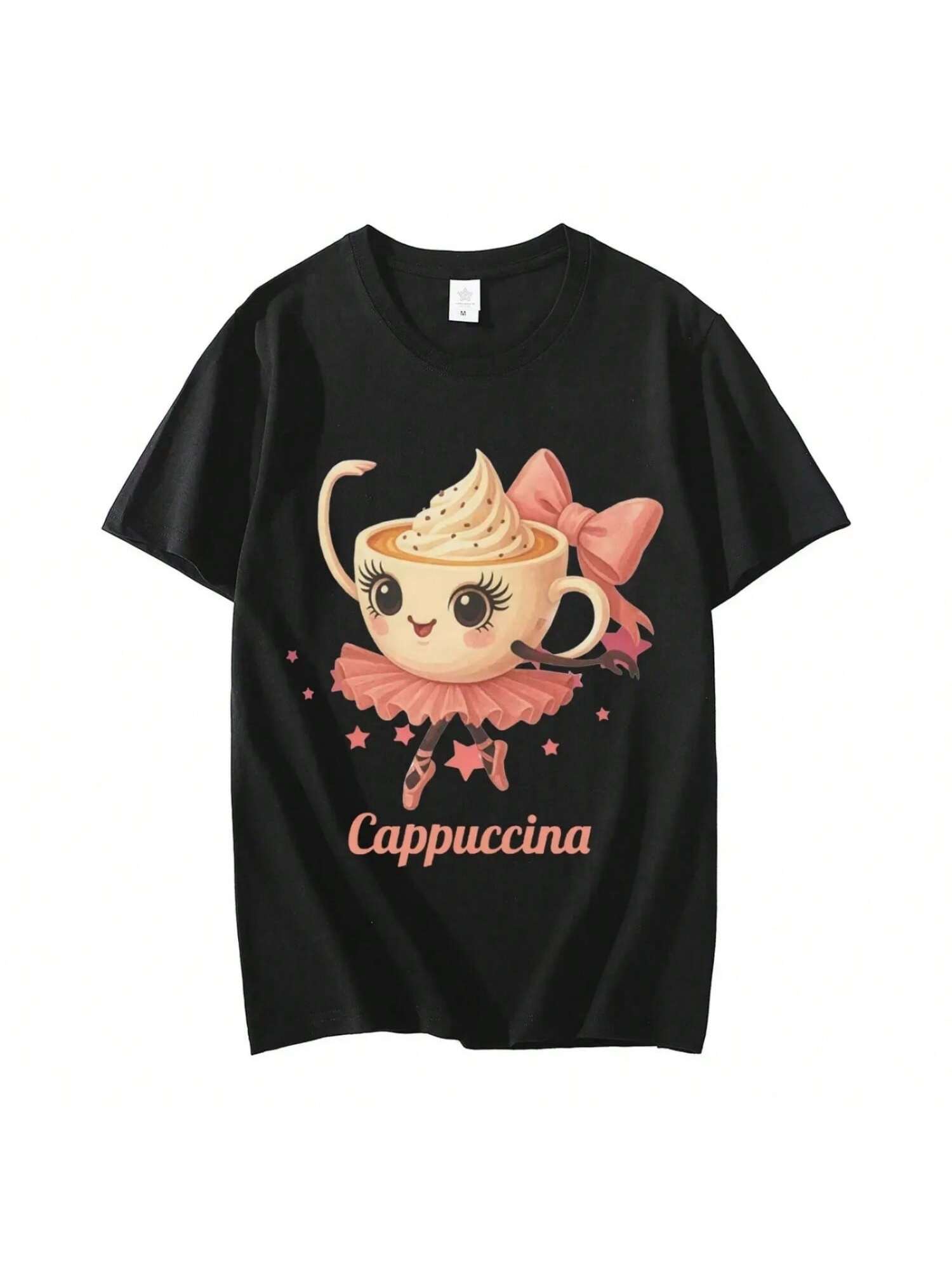 Ballerina Cappuccino T-Shirt Funny Italian Brainrot Meme T Shirt Clothing Fashion Y2k Aesthetic Short Sleeve T-Shirts S разноцветный