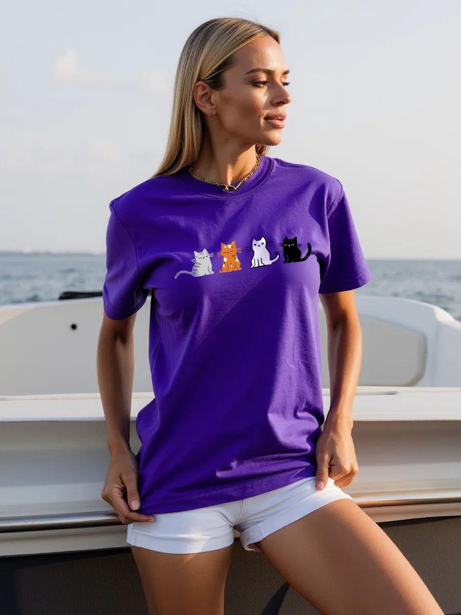 Fashionable long oversized printed T‑shirt L