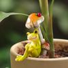 Frog Figurine Indoor Outdoor Decor Small Resin Animal Sculpture Mini for Yard Micro Landscape