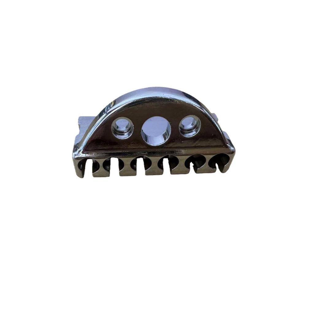 Black Six-String Headless Guitar Bridge Accessory